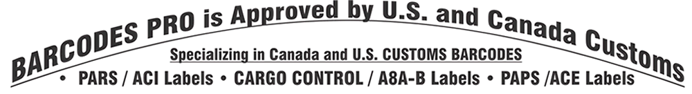 Barcodes Pro Approved by US Canada Customs 